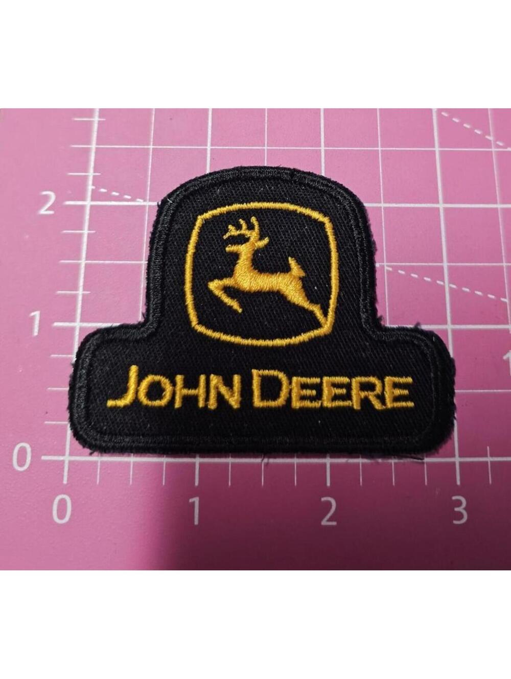 John Deere Embroidered Patch - Black and Gold